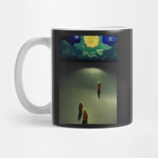 3 GHOSTLY MONKSWATCHING A FULL HALLOWEEN MOON Mug